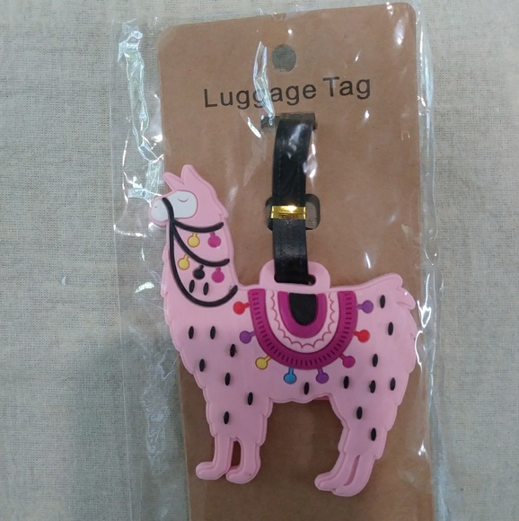 Pink Llama Luggage Tag/🎁Stocking Stuffer🎁 - Picture 3 of 3